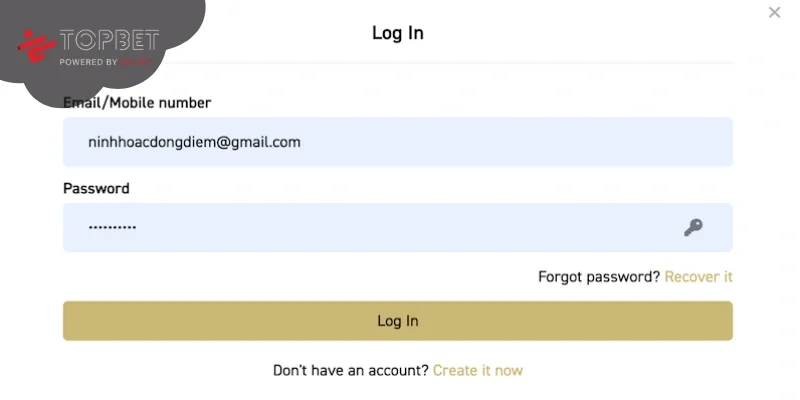 Ba bước giúp bạn login thành công tại Topbet