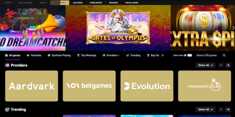 Nhiều trò chơi thú vị tại nền tảng Topbet